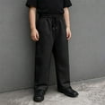 thumbnail image 2 of Boy Sweatpants Black Pants Girls Casual Girls Athletic Pants Wide Leg Pants with Pockets Boys 6-7 Years Sweatpants, 2 of 9