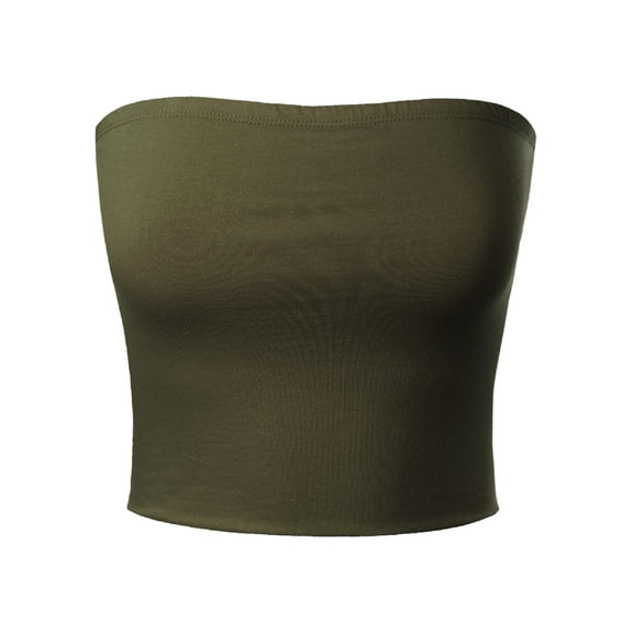 MixMatchy Women's Causal Strapless Basic Sexy Tube Top