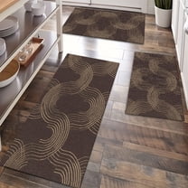 Kitchen Rugs Sets of 3 Non Slip Washable Kitchen Mats for Floor, Waterproof Kitchen Runner Rug, Floor Mat Carpet for Entryway, Laundry, Sink, Hallway, Bathroom