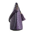 thumbnail image 6 of Deluxity Ostrich Lightweight Dome Crossbody Lady Bag Bow Tassel-Purple, 6 of 6
