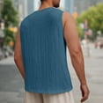 thumbnail image 3 of Bocqde Débardeurs d'Entraînement pour Hommes, T-Shirts de Musculation Décontractés Unis Sans Manches Col Rond Blouses, 3 of 6