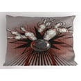 thumbnail image 1 of Bowling Party Pillow Sham Bowling Ball Crashing Into Pins Retro Blast Effect Sketchy Art Design, Decorative Standard Size Printed Pillowcase, 26 X 20 Inches, Mauve Grey Red, by Ambesonne, 1 of 2