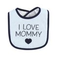 thumbnail image 3 of Hudson Baby Infant Boy Fiber Filled Drooler Bibs 3pk, I Love Mommy Lt. Blue, One Size, 3 of 5