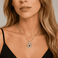 thumbnail image 4 of 925 Sterling Silver May Birthstone Necklace for Women, Rose Flower Heart Pendant Jewelry, Birthday Gifts for Mom/Wife/Girlfriend, 4 of 6
