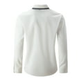 thumbnail image 4 of WREESH Men's Button Down Shirts Slim Fitting Formal Business Shirt with Turn-Down Collar, Long Sleeve, and Pocket a Breathable Solid Color Top White, 4 of 5