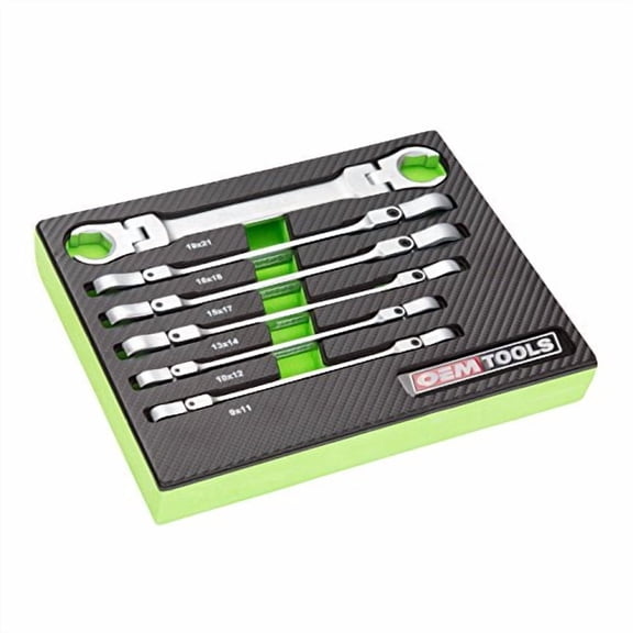 OEMTOOLS Metric Flex Head Flare Nut Wrench 6 Piece