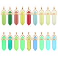 thumbnail image 1 of Colgante de joyería con forma de columna hexagonal de piedra luminosa de color resaltado, collar de bala con columna de doble punta de fluorita luminosa, 1 of 6