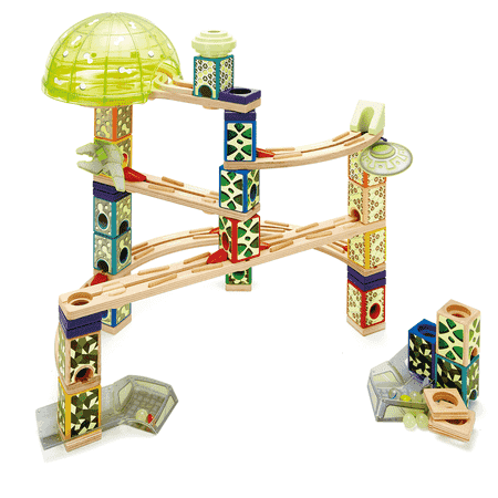Hape Quadrilla Space City Glow in the Dark Wooden Marble Run Maze Building (Best Wooden Marble Run Review)