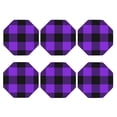 thumbnail image 2 of Balery 6 Pcs Purple Buffalo Plaidleather Coasters Set, Drink Table Cup Coasters For Living Room Kitchen Coffee Decor, 2 of 9