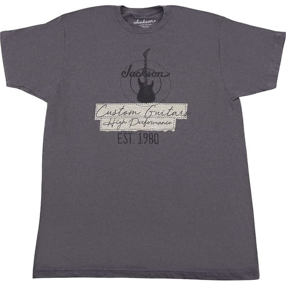 Jackson Custom Guitar T-Shirt - CHARCOAL, #299-5274-506 - MEDIUM