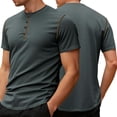 thumbnail image 4 of Timoontee Men's Short Sleeve Basic T Shirt Breathable Fabric Moisture Wicking Crew Neck V Neck Great For Multiple Quick Dry Gray M, 4 of 6