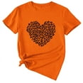 thumbnail image 2 of Anbech Heart Printed T-Shirt for Women Cute Graphic Junior Girls Short Sleeve Tee Tops with Crew Neck, 2 of 3