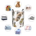 thumbnail image 6 of XMXT Collapsible Laundry Basket, Decorative Feather Graffiti Polyester Waterproof Laundry Hamper, 62L, 6 of 8
