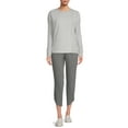 thumbnail image 2 of Time and Tru Women's Pull On Jogger with Dolphin Hem, 2 of 5