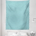thumbnail image 1 of Abstract Tapestry, Vertical Wavy Lines Oval Double S Shapes Curves Ogee Pattern, Fabric Wall Hanging Decor for Bedroom Living Room Dorm, 5 Sizes, Charcoal Grey Turquoise, by Ambesonne, 1 of 1