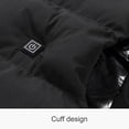 thumbnail image 6 of Pxiakgy Winter Loose Lightweight Hooded Heated Vest Mens And Womens Heating Clothes Lightweight USB Heated Vest Jacket 3 Heating Level 9 Adjustable Heating Area For Hiking (battery Pack Black + XXL, 6 of 9