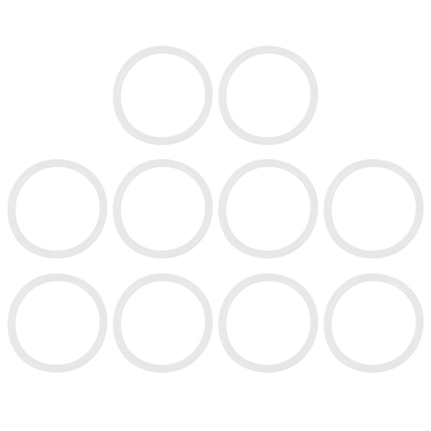 Uxcell 42mm OD 35mm ID 3.5mm Ancho Anillos de Sellado de Silicona Blancos Paquete de 10