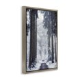 thumbnail image 4 of Stupell Industries Winter Fir Path Landscape Photography Brown Floater Framed Art Print Wall Art, 21 x 31, 4 of 10