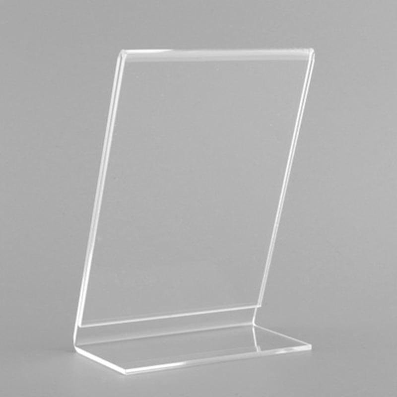 Transparent Acrylic Plastic A6 Landscape Freestanding Poster Menu Holder 