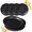 Black, variant on Fmxomd 8.9 Inch Small Plates-Wheat Straw Mini Plate, Unbreakable Plate Set Ideal for Dessert, Appetizers, Small Serving, Side Dish, Lightweight Dessert Dishes Plates, Set of 4 - Dark Gray