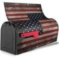 thumbnail image 6 of Vintage USA Flag Mailbox Covers, Magnetic Post Box Cover Wraps Large Size 25.5x21 in for Garden Yard Decor, 6 of 6