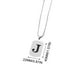 thumbnail image 2 of Collar de 26 letras huecas, collar de acero de titanio con letras huecas, ropa para hombres y mujeres, accesorios de acero inoxidable., 2 of 4