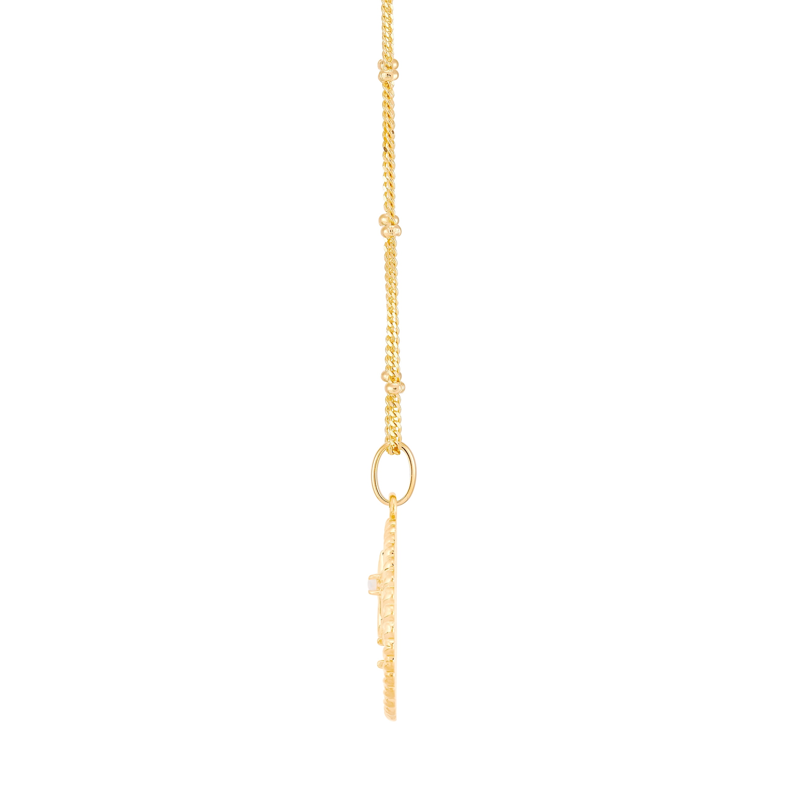 Brilliance Fine Jewelry Libra Symbol Pendant in Sterling Silver and 14K Gold Plate,20"