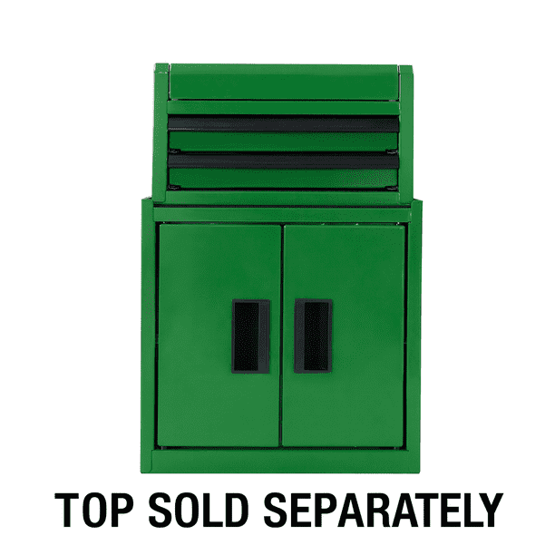 Hyper Tough Mini Tool Cabinet, 11.6 in, Steel, Green, Double Doors