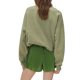 thumbnail image 4 of VISgogo, pantalones cortos sueltos elásticos informales para mujer, pantalones cortos de cintura alta plisados de Color sólido a la moda VISgogo  moda, 4 of 5