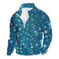 thumbnail image 1 of Chandail en Molleton de Mode pour Hommes, Chandail Surdimensionné, Logo de Noël Imprimé, Sans Capuche, Décontracté, Confortable, Style de Rue, 1 of 5