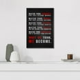 thumbnail image 4 of IDEA4WALL Framed Canvas Print Inspirational Watch Your Thoughts Motivational Quote Illustrations Wall Art Contemporary Relax/Calm Artwork for Living Room, Bedroom, Office - 16"x24" BLACK, 4 of 5
