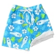 thumbnail image 4 of NAFUU Boy's Swim Trunks Tropical Print Beach Shorts With Drawstring Comfortable Breathtable Swimming Surfing Boys' Swimwear Sets Sizes 5-6 Years, 4 of 4