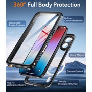 Oneagle Magnetic Waterproof Phone Case for iPhone 17 ,IP 68 Underwater,Black