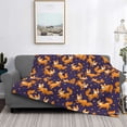 thumbnail image 2 of Zufioo Stars and Fox Cute Print Horizontal Flannel Blanket, Anti-wrinkle, Anti-shrinkage, Anti-allergic Plush Blanket, Household Items Suitable for Bedroom-50"x40", 2 of 6
