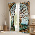 thumbnail image 3 of jejeloiu Bohemian Mystic Tree Blackout Curtains Set of 2 (52x84 Each),Boho Exotic Style Window Curtains For Men Women, 3 of 6