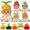 Avocado, Orange, Strawberry, Pineapple, Frog, variant on 5 Pcs Cat Adorable Costume Bunny Hat with Ears Funny Mane Cat Hat for Pets and Small Dogs Kitten Puppy Party Costume Accessory Headwear(Lion, Frog, Rabbit, Sunflower, Banana)
