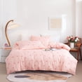 thumbnail image 4 of Full Size Pink Plaid Bowknot Reversible Comforter Sets 3 Piece Kids Girls Grid Bows Soft Lightweight Microfiber Bedding Set with 2 Pillowcases, 4 of 15