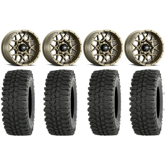 ITP Hurricane 14" Wheels Bronze 32" BDC Tires Can-Am Maverick X3 / Honda Pioneer 1000 / Talon
