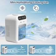 Portable AC for Car, 25W Rechargeable Portable Air Conditioners, Mini AC Unit 2 Cool Air Spray, Personal Cooling Fan with 2 Speeds, Small Room Air Conditioners for Bedroom, Office, Outdoor