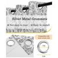 thumbnail image 6 of Gray Flowers Blackout Curtains 96 Inches Long for Bedroom, Farmhouse Pastoral Vintage Plants Branches Thermal Insulated Room Darkening Black Out Window Curtain Panels Grommet Drapes for Living Room, 6 of 8