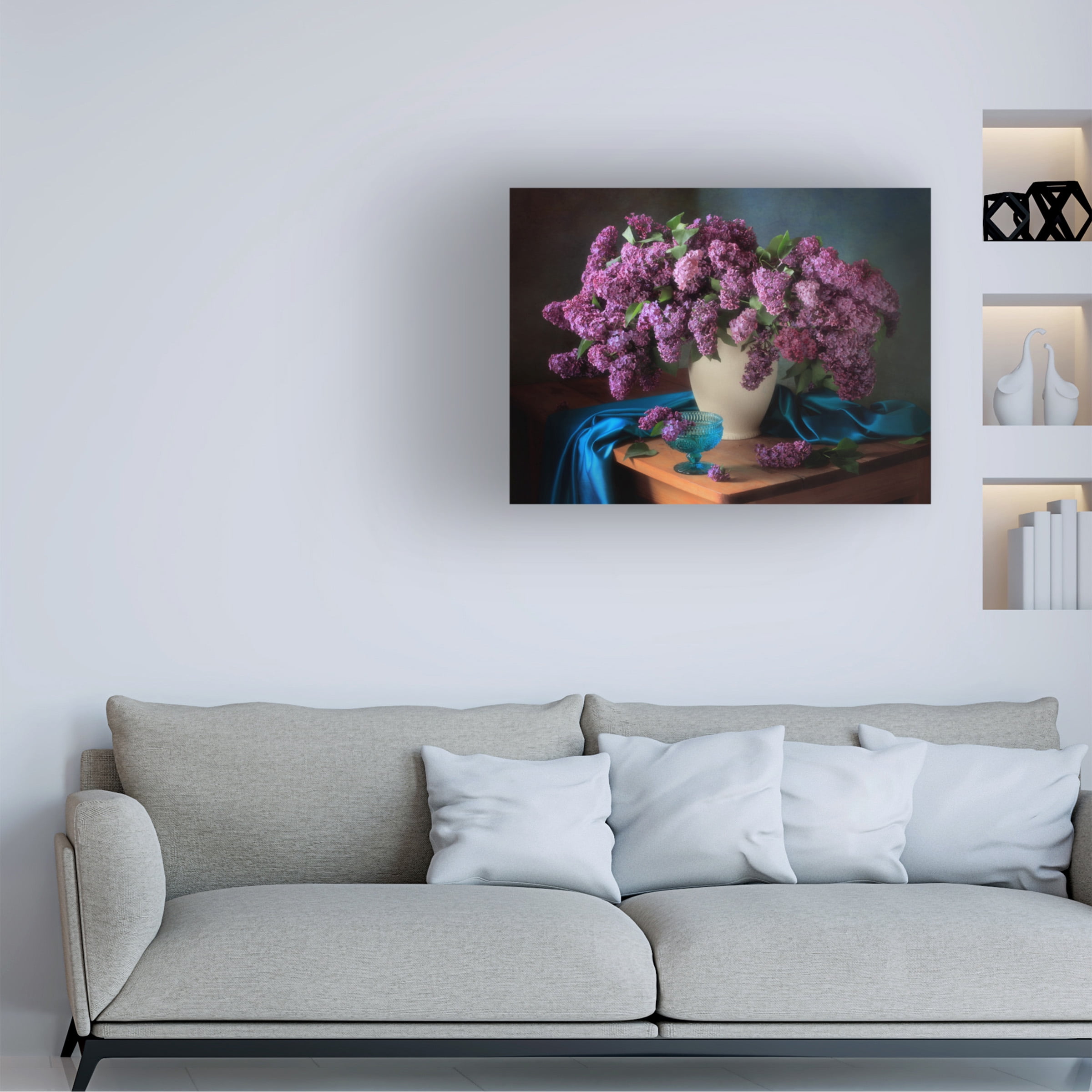 Tatyana Skorokhod 'Still Life With Fragrant Lilac' Canvas Art