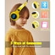 thumbnail image 3 of Auriculares inalámbricos para niños, niñas, mujeres y adolescentes en rosa con Bluetooth para smartphones/iPhone/iPad/Laptop/PC/TV. Con micrófono, luces LED y plegables Rojo Verde Dibujos animados, 3 of 8