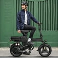 thumbnail image 5 of 500W 19 mph Adult Folding Electric Bike, Folding Compact Electric Bike, Fat Tire Electric Bike, Portable Electric EBike With Pedals With 48V 20AH Battery, Suitable For Mountain, Beach UL2849, 5 of 8