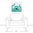 thumbnail image 3 of Creative Products Green Sea Monster  20x20 Canvas Wall Art, 3 of 5
