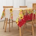 thumbnail image 4 of Duangreer Fall Theme Rectangle Tablecloth, Pumpkin Sunflower Maple Leaf Decors, Waterproof Wrinkle Resistant, Washable Table Cover for Party Decorations, 60 x 84 Inch, 4 of 5