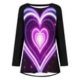 thumbnail image 4 of Qertyioot T-Shirt Graphique pour Femmes de la Saint-Valentin à Manches Longues, Haut Tunique Décontracté à Col Rond, 4 of 5