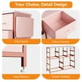 thumbnail image 2 of Commode en Tissu à 10 Tiroirs avec Poches Latérales et Crochets, Commode pour Chambre, Garde-Robe, Rose, 2 of 8