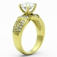 thumbnail image 4 of Luxe Jewelry Designs Gold Ion Plated Women's Engagement Ring with Cubic Zirconia - Size 5, 4 of 4