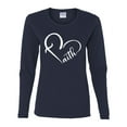 thumbnail image 2 of Wild Bobby Heart Made Of Faith Inspirational/Christian Women Graphic Long Sleeve Tee, Navy, X-Large, 2 of 5