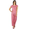 thumbnail image 2 of Bimba Cotton Night Wear Pajama Set Short Sleeve Shirt with Pyjamas Night Suit, 2 of 6